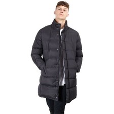 Mens Padded Long Parka Jacket Brave Soul Quilted Bubble Coat Funnel ALEXANDER Wi