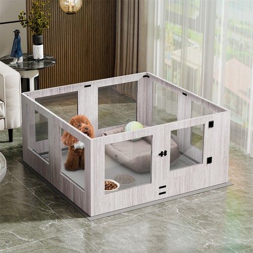 Large dog playpen acrylic - playpen, wood