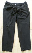 LADIES MADELEINE SIZE 14 S BLACK WARM TAPERED LEG PLEATED FRONT TROUSERS