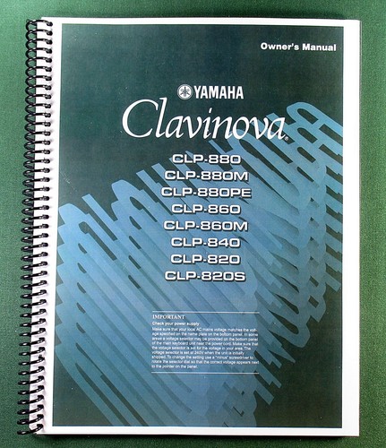 Yamaha clp 880 - 860, 820
