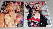 VOGUE MAGAZINE x 2 2013 2016 Job Lot KATE MOSS Covers 2000s VINTAGE Fashion