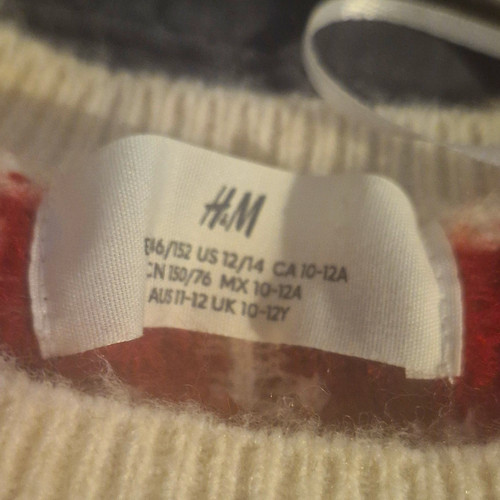 Cream red knit fair isle - knit,