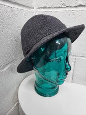 Tress & Co London Vintage Debenhams Grey Herringbone Trilby Hat Size M. PT