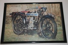 1925 Douglas 350 Motorcycle Framed Original Magazine Print from 1978