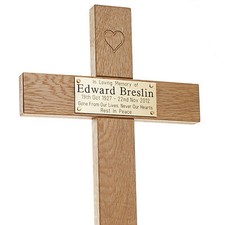 24" Tall Carved Heart Oak