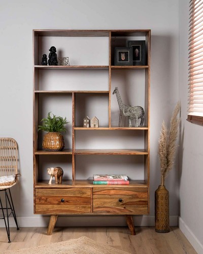 New sheesham wood display unit - new,