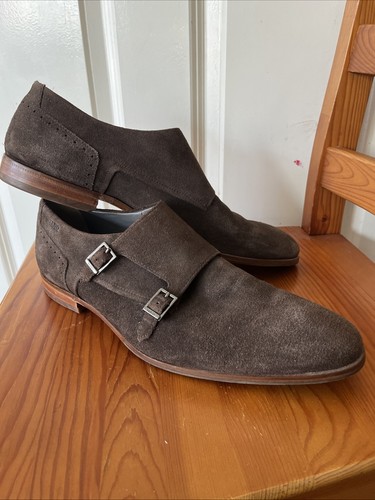 Hugo boss brown suede double - brown,