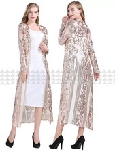 1920s Gatsby Sequin Cloak Wraps Shawls Long Sleeves Bridal Wedding Evening Party