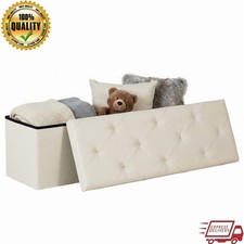Large Storage Ottoman Bench W/