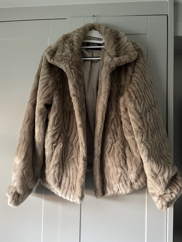 Wallis size faux fur - l, beige