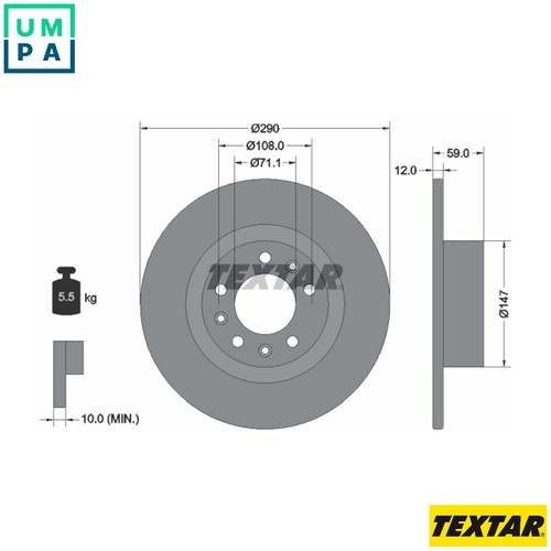 Brake disc 92313603 for - brake,