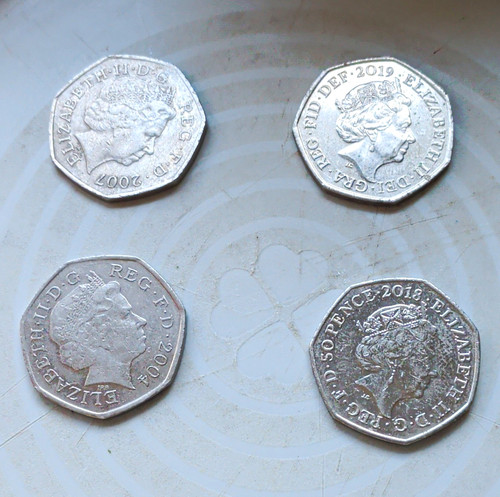 50p coin job lot - coin, x4