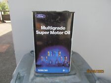 VINTAGE    FORD  MULTIGRADE MOTOR  OIL CAN,  10W-30,   5 LITRES -  one gallon
