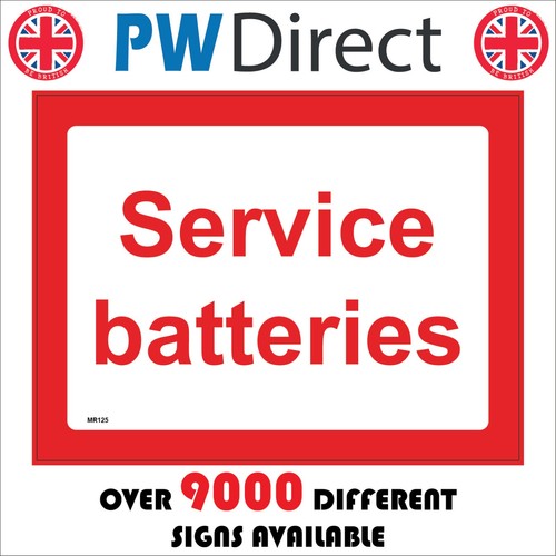 Sign service batteries marine - sign,