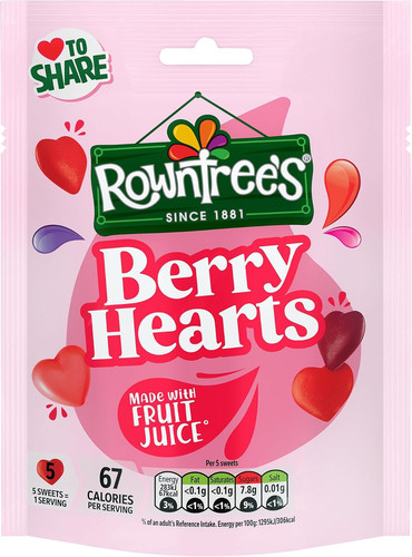Rowntree berry hearts - hearts, sweets