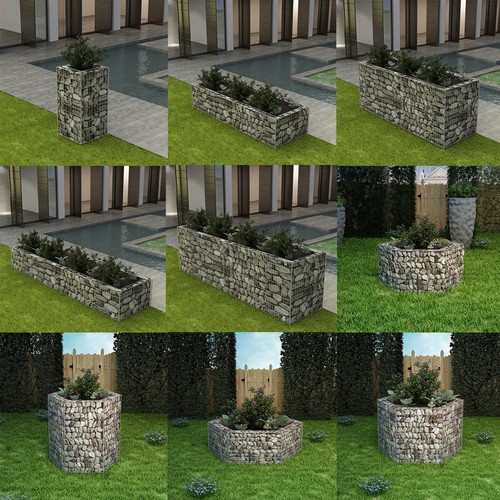 Steel gabion planter - steel,