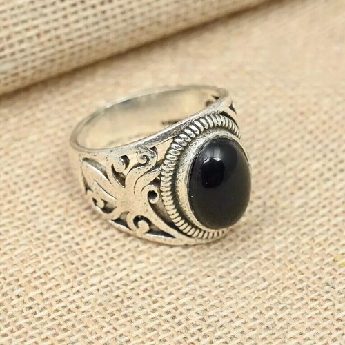 Black onyx gemstone - gemstone, men's