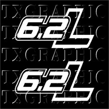 6.2 L LITER Engine Size Decal