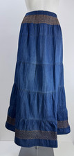 Ladies Ex Joe Browns Gypsy Style Denim Maxi  Skirt Size  6 8 10 12 14 16 18