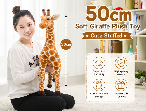 50cm soft giraffe plush toy - giraffe,