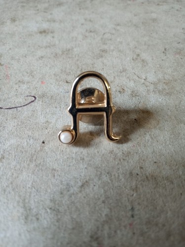 Letter vintage brooch - letter, "a"