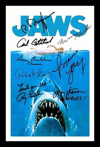 Jaws cast autograph signed - cast,