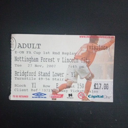 Ticket 2007 2008 cup - fa,