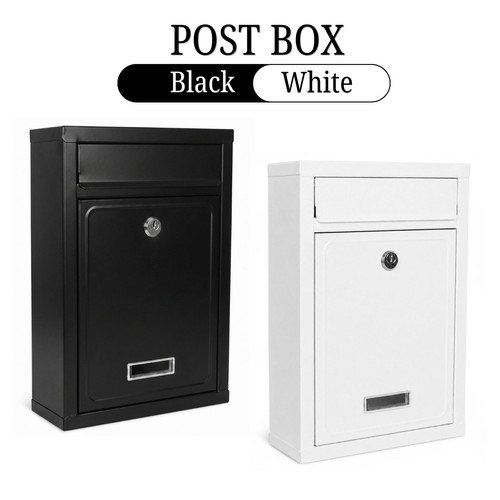 Large black lockable - lockable, post