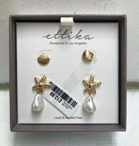 Ettika gold starfish shell - ettika, &