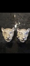 14K White Gold Panther diamond