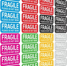 100 x FRAGILE Labels PLEASE DO NOT BEND Stickers Sticky Self Adhesive 40mmx15mm