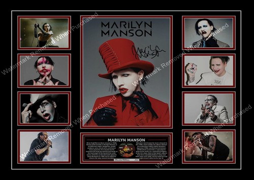 Marilyn manson signed a4 - signed,