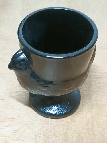 Vintage glass moulded black