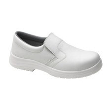 FOOD SHOES,SIZE 1-13,WHITE SLIPON MICROFIBRE,KITCHEN,CATERING,FACTORY,NON SAFETY