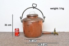 vintage old copper kettle pot boiler kettle & brass tap Evered & Co. Limited