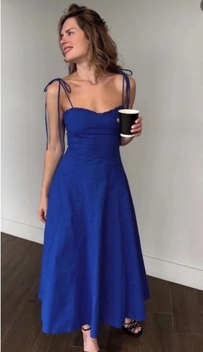 Zara new woman strappy - zara, poplin