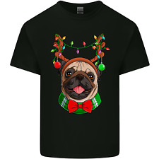 Christmas Pug Xmas Dog Kids T-Shirt Childrens
