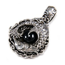 JAPANESE KOI CARP ONYX  925