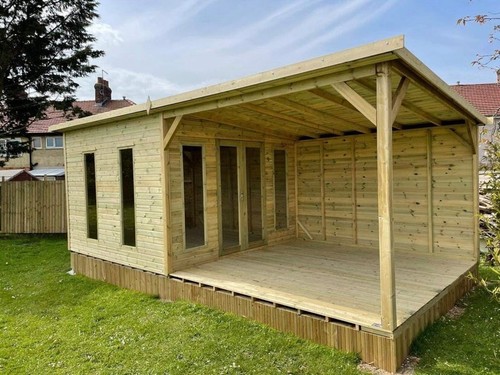 Summer house gym pent - gym, garden
