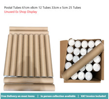 Postal Tubes 61x8cm 12 Tubes 33cm x 5cm 25 Tubes