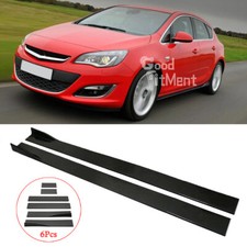 2000mm Side Skirts Rocker Splitter Lip Glossy Black For Vauxhall Opel Astra H J