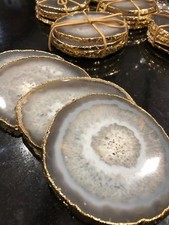 Grey Agate Gold Edge, Gilded