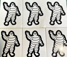 Michelin Man Classic STICKERS x6 Classic car / bike stickers. 75mmx65mm