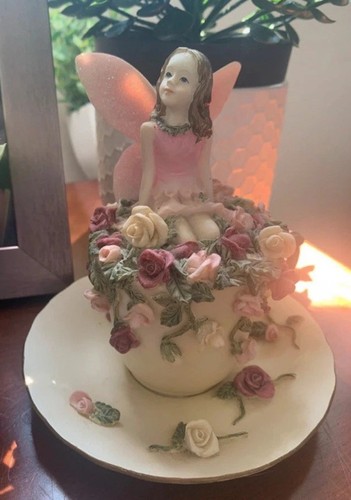 Dezine fairy teacup figurine - fairy,