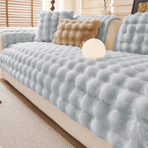 Thick faux fur sofa cover - fur,