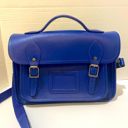 Leather satchel blue - satchel,