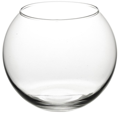 Round glass vase - glass,