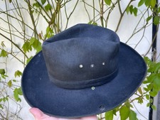 Vintage French Camargue Impermeable fedora Indiana Jones style hat S
