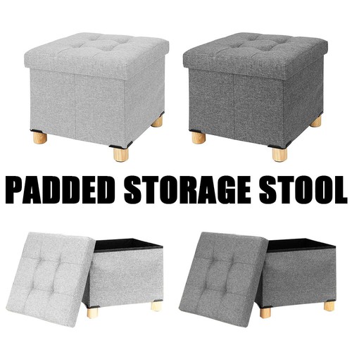 Folding storage stool seat - folding,