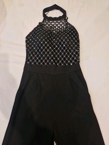 Party black halterneck wide - black,